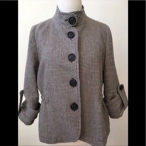 Moschino houndstooth blazer sz
